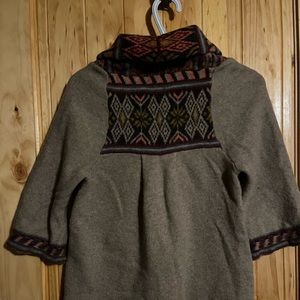 Free People Tan Wool Southwestern Cardigan Sweater
